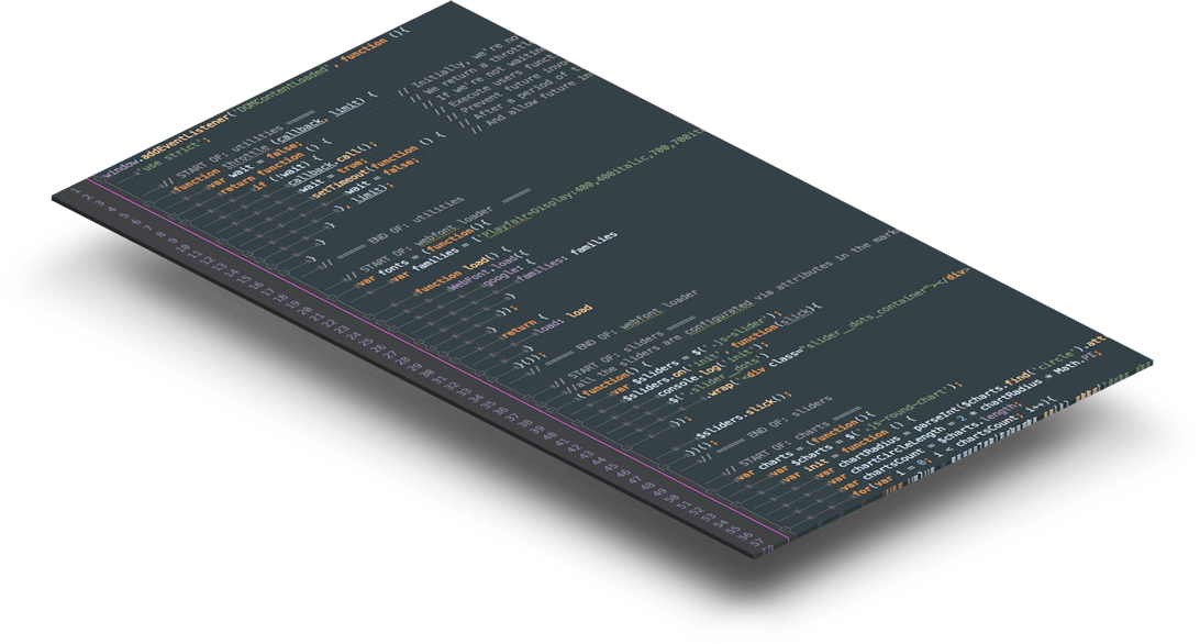 Bespoke UI/UX design and code architecture