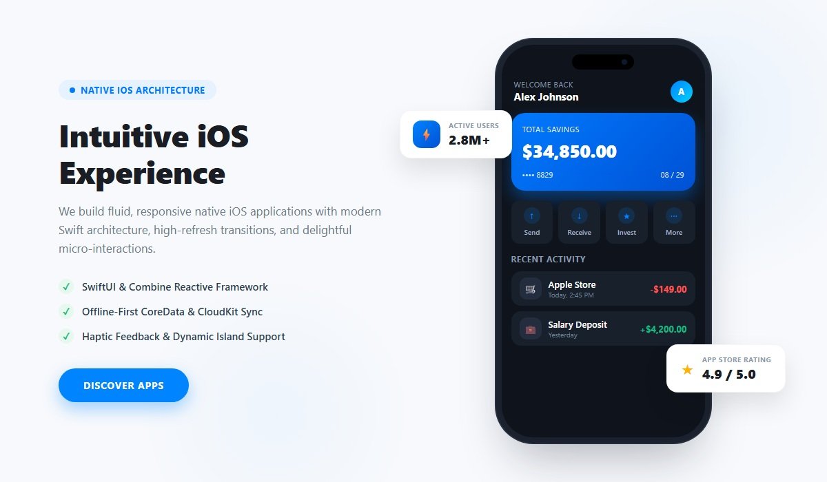 Native iOS Mobile Experience - تجربة التطبيق