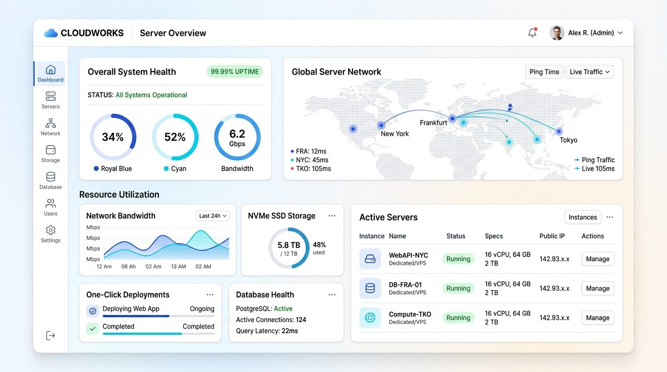 Powerful Cloud Hosting & Server Admin Panel